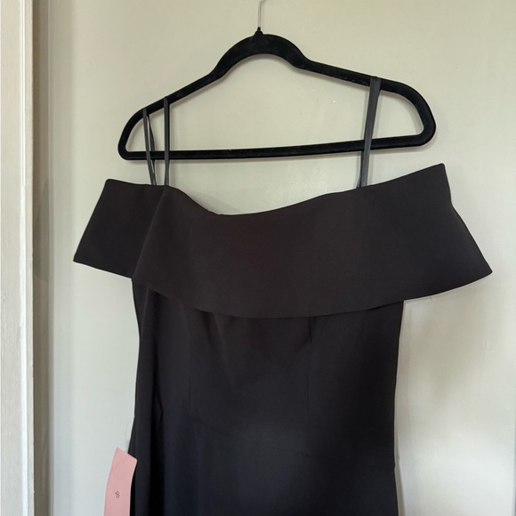 Anthropologie BHLDN Delice Off-the-Shoulder Crepe Dress Size 14 - Picture 7 of 12